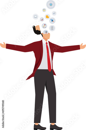 E-Reader Businessman, Education Concept, Digital Tablet, Adult, Adult Student