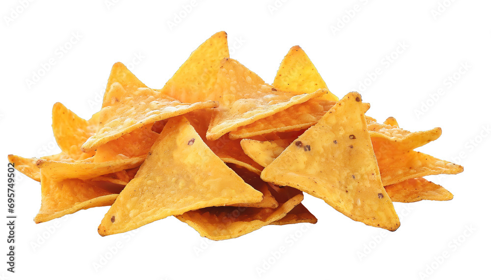 Set of mexican nachos chips - isolated on transparent background Set of mexican nachos chips - isolated on transparent background