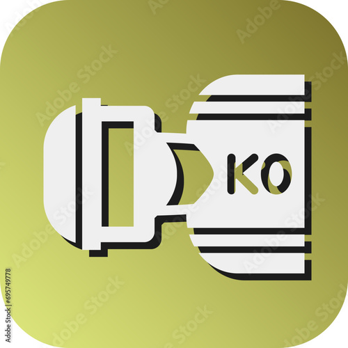 Knocked Out Vector Glyph Gradient Background Icon Design