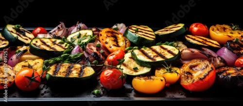 Grilled veggies, just cooked.