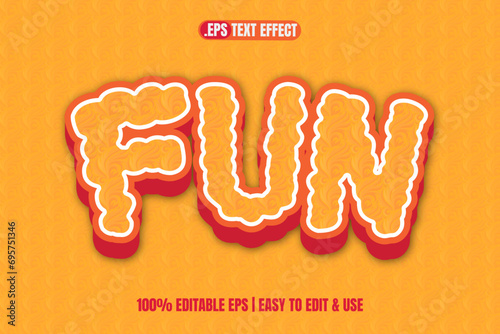 Fun text effect, editable text effect can be changed font, color, and style. eps file text effect