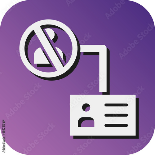 DeIdentification Vector Glyph Gradient Background Icon Design
