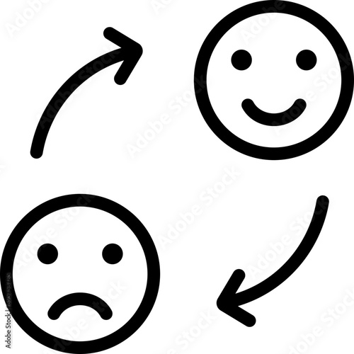 Mood Swing Line Icon
