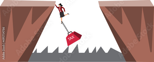 Tax, Over Burdened, Physical Pressure, Trapped, Emotional Stress, Businesswoman