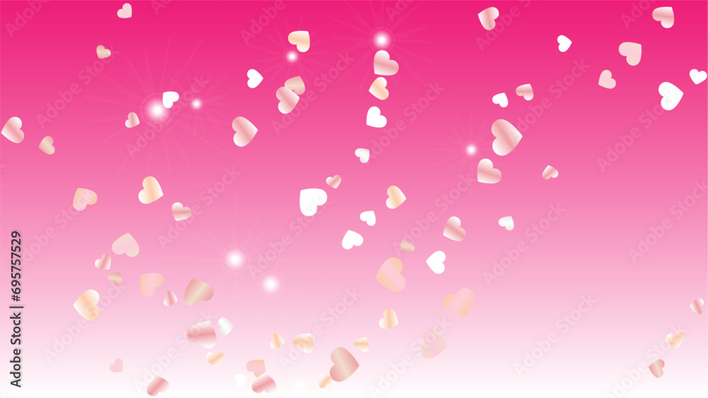 Realistic Background with Confetti of Hearts Glitter Particles. St. Valentine Day. Celebration pattern. Light Spots. Explosion of Confetti. Glitter Vector Illustration. Design for Banner. Realistic Background with Confetti of Hearts Glitter Particles. St. Valentine Day. Celebration pattern. Light Spots. Explosion of Confetti. Glitter Vector Illustration. Design for Banner.