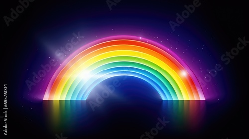 A beautiful rainbow with stars shining in the sky. Perfect for adding a touch of magic to any project