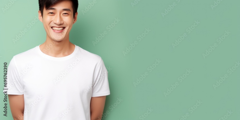 A man in a white t-shirt smiling at the camera. Perfect for portraying a friendly and approachable image. A man in a white t-shirt smiling at the camera. Perfect for portraying a friendly and approachable image.
