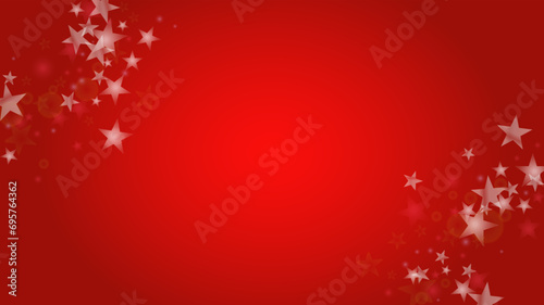 Vector Magical Glowing Background with Silver White and Purple Falling Stars on Red. Sparkle Star Night Cover and Card Design. Confetti Frame. Cosmic Bokeh Light. Christmas and New Year Poster.