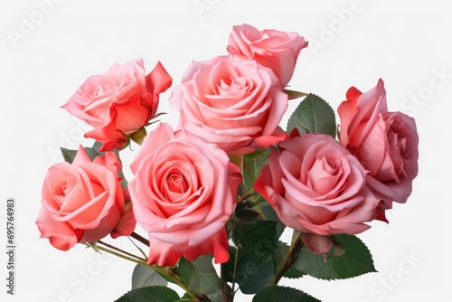 A beautiful arrangement of pink roses in a vase. Perfect for adding a touch of elegance to any space