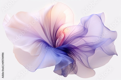 A detailed view of a flower on a plain white background. Suitable for various applications photo