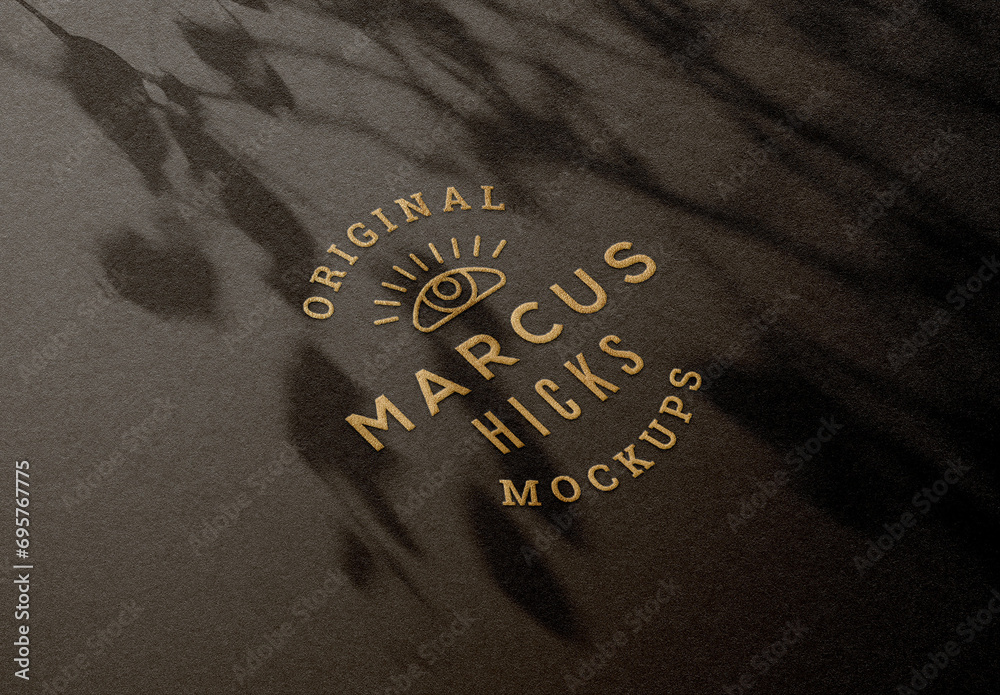 Metallic Foil Stamping Mockup Stock Template Adobe Stock