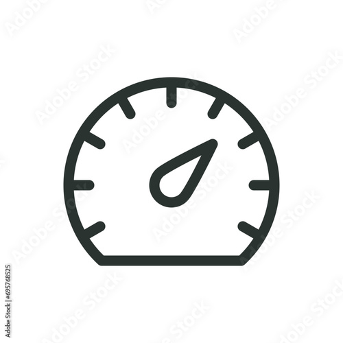 CRM dashboard isolated icon, performance vector icon with editable stroke
