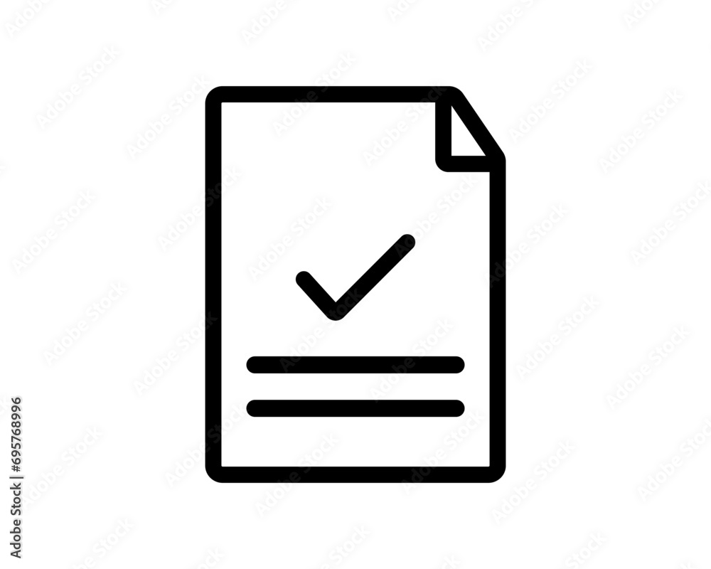 Approved document icon vector isolated symbol design Approved document icon vector isolated symbol design
