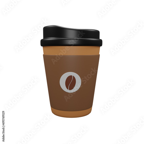 Coffe paper 3d icon, Suitable as an addition to your design
