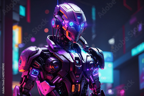 robot with futuristic style