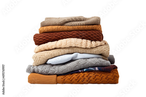 Cozy Sweater Assortment On Transparent Background