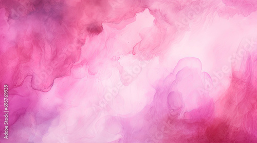 An abstract background washes in bold hot pink watercolor, igniting the canvas with an intense splash of color