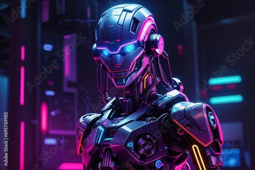 robot with futuristic style