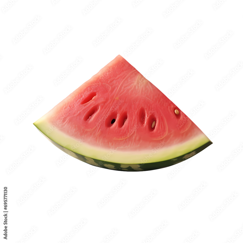 Watermelon wedges isolated on transparent background Watermelon wedges isolated on transparent background