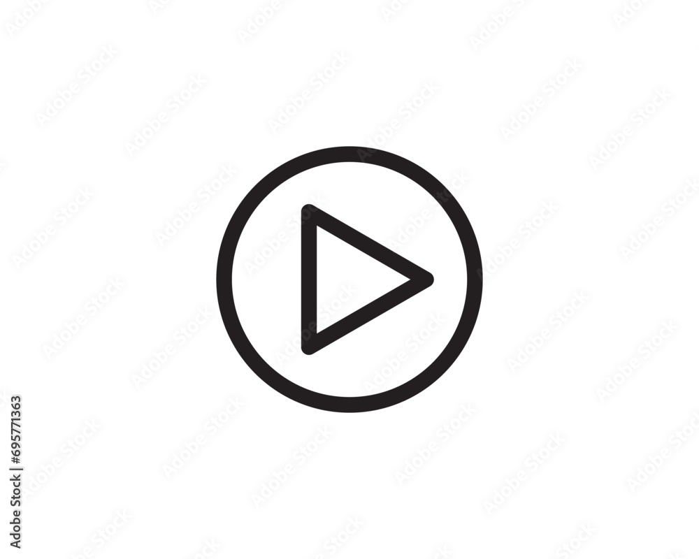 Play icon vector symbol design illustration. Play icon vector symbol design illustration.