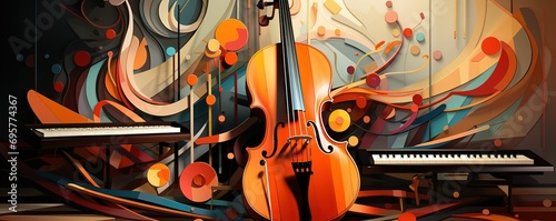 beautiful guitar illustration photo