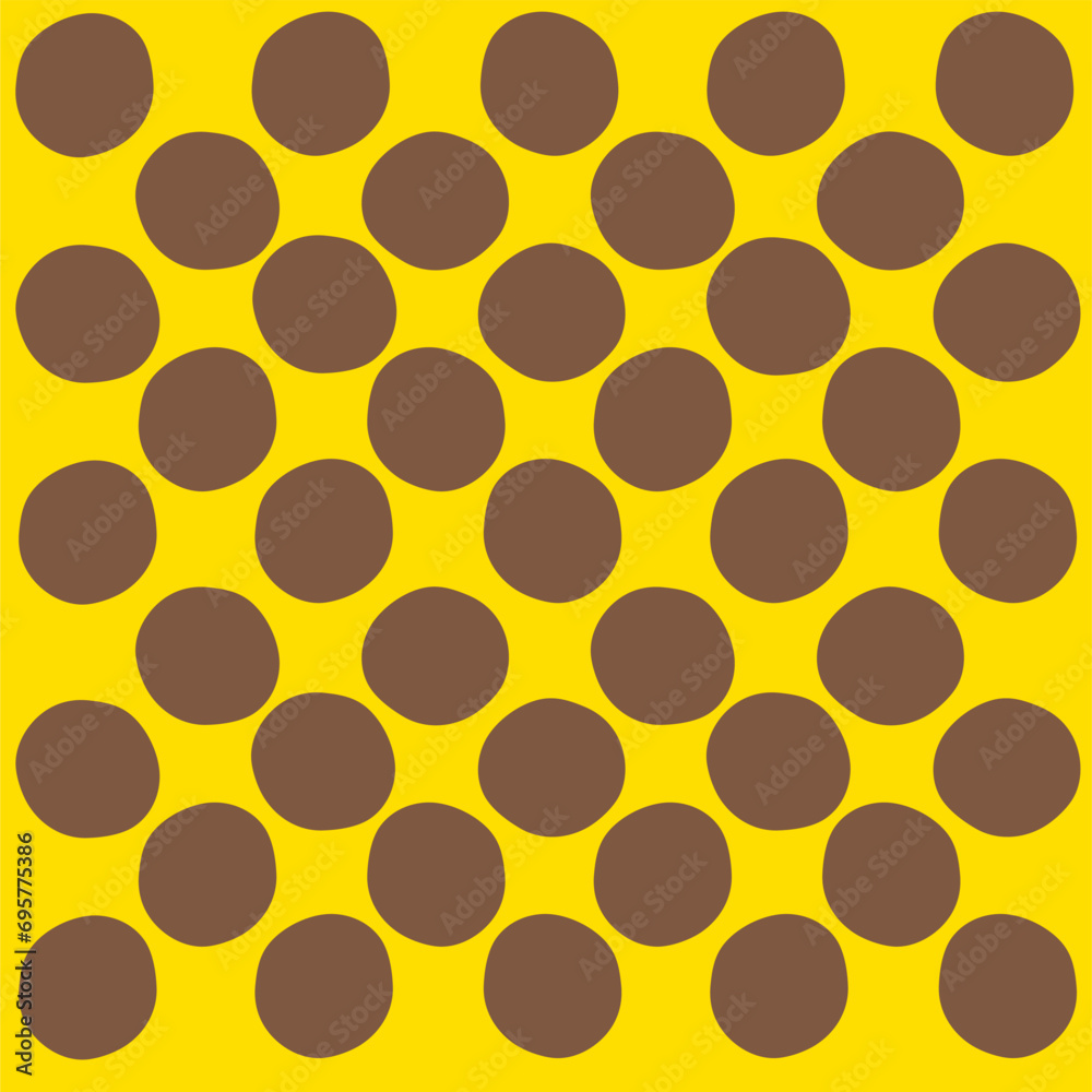 Brown dots pattern on yellow for textile print. Brown dots pattern on yellow for textile print.