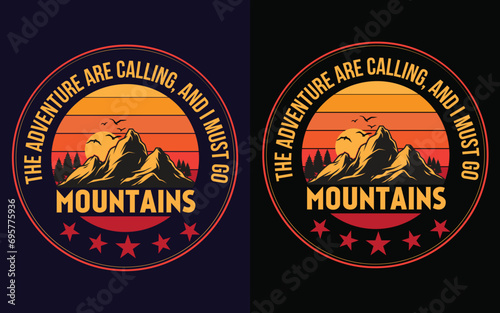 Mountain T-Shirt Design, Camping T Shirt Design, T-Shirt Design