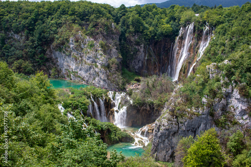 Veliki Slap Waterfall in the Plitvice Lakes National Park  Nacionalni park Plitvi  ka jezera  in the state of Gospi   in Croatia 