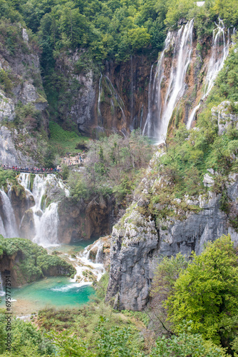 Veliki Slap Waterfall in the Plitvice Lakes National Park  Nacionalni park Plitvi  ka jezera  in the state of Gospi   in Croatia 