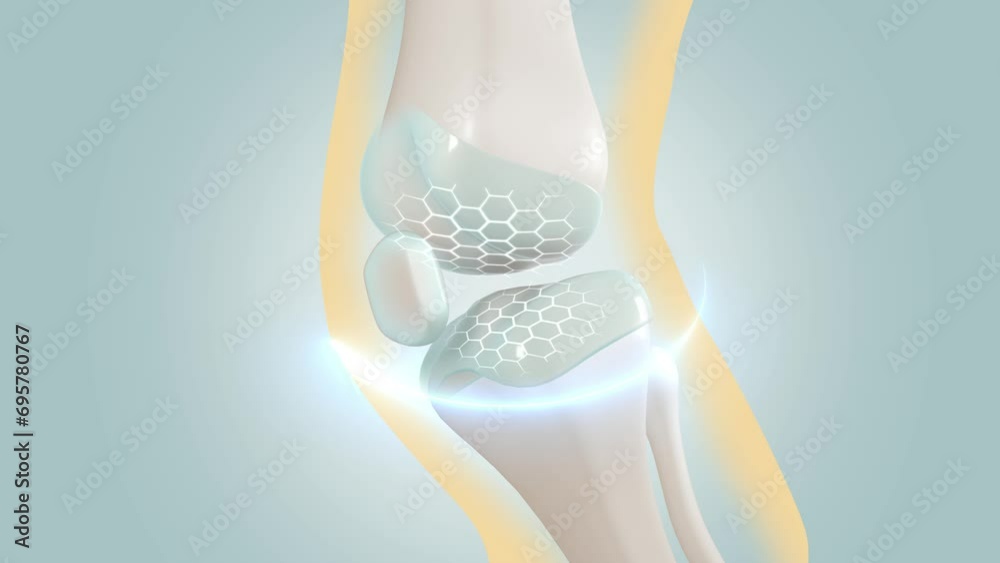 Orthopedic and bone treatment services Add collagen to knee joints 3d Rendering_EP2