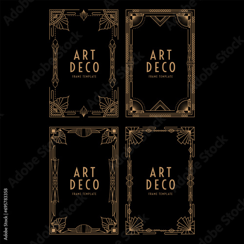 Art Deco Portrait Frame Illustration