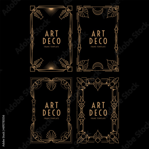 Wallpaper Mural Art Deco Portrait Frame Illustration Torontodigital.ca