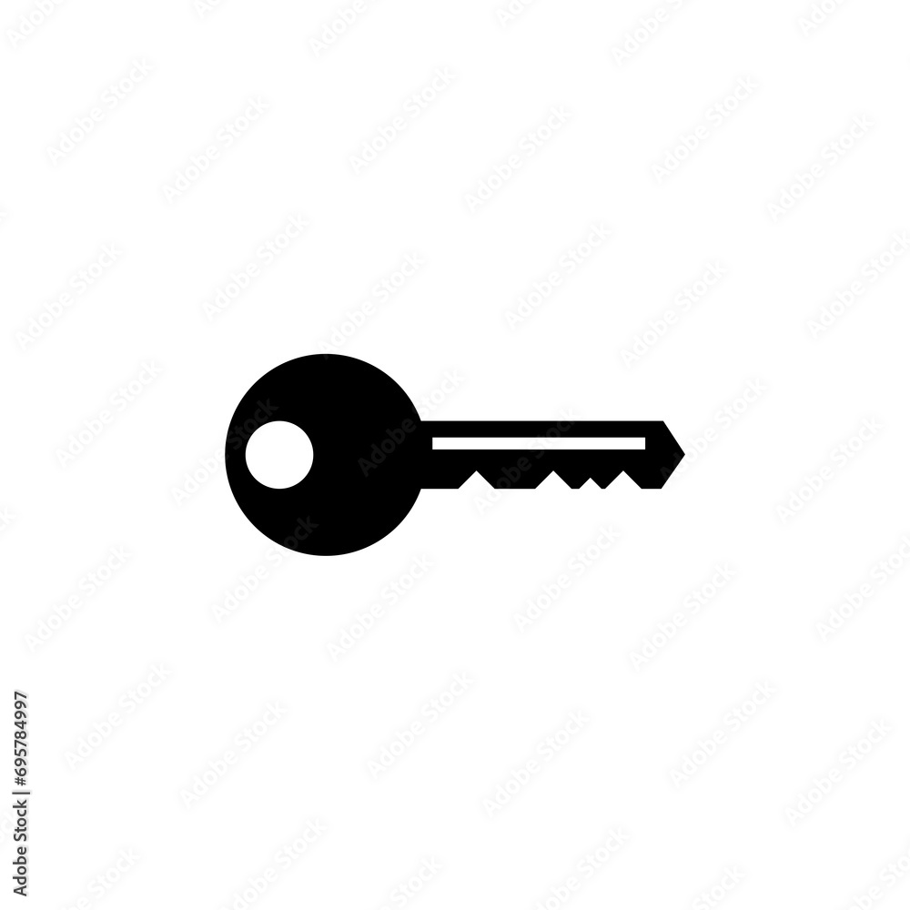 Key icon object isolated on white background Key icon object isolated on white background