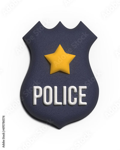 gold star badge with police