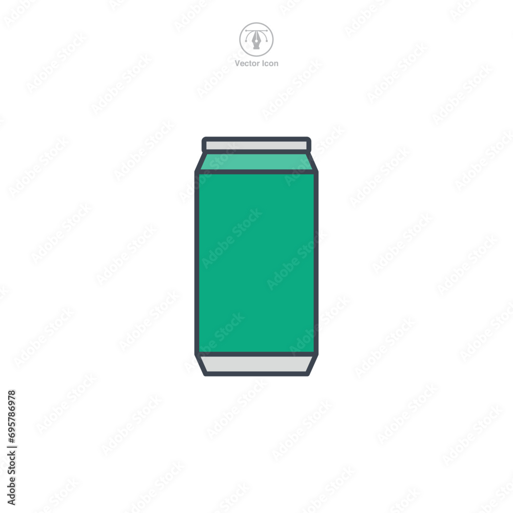 Soda Can Icon symbol vector illustration isolated on white background Soda Can Icon symbol vector illustration isolated on white background