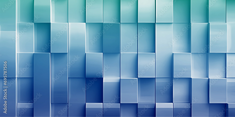 abstract blue background with cubes, generative ai abstract blue background with cubes, generative ai