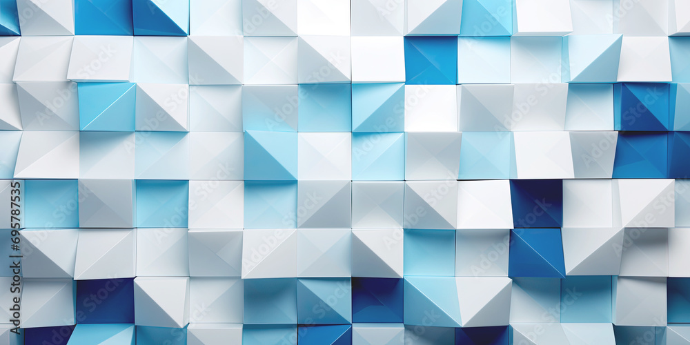Fototapeta premium Abstract 3d mosaic pattern, geometric textured background