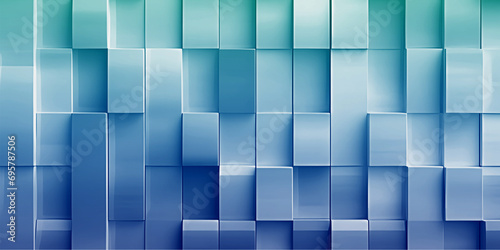 abstract blue background with cubes  generative ai