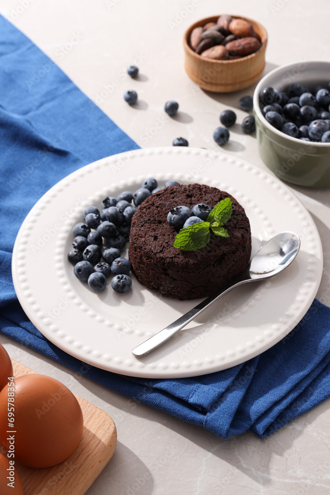 Chocolate fondant, concept of delicious sweet food Chocolate fondant, concept of delicious sweet food