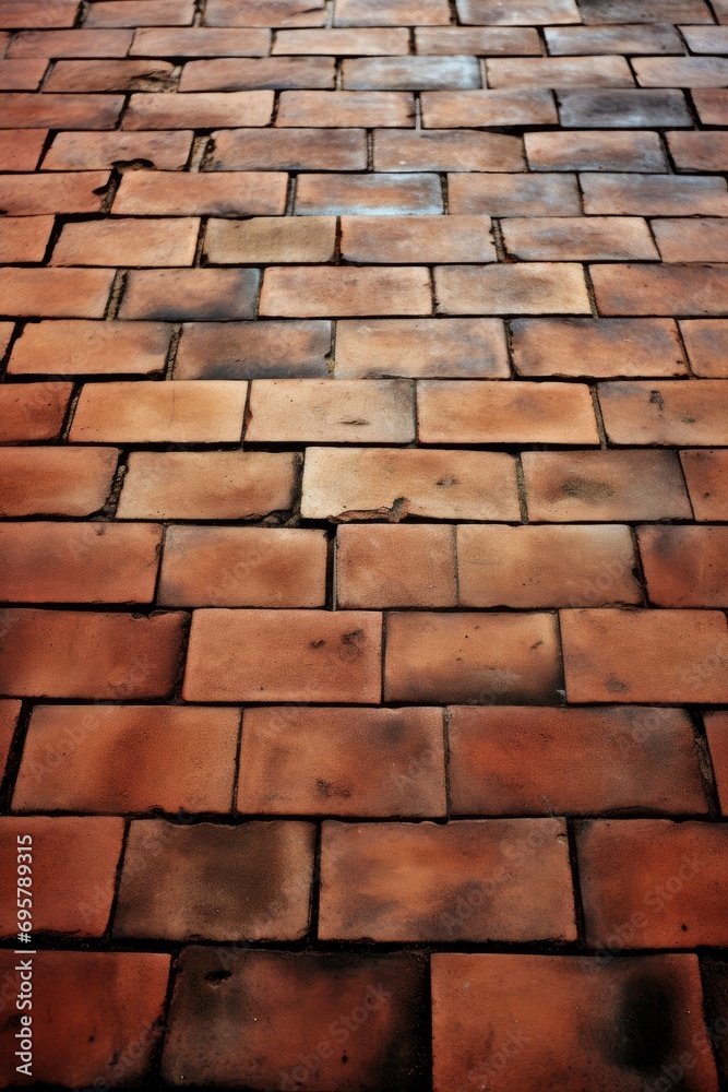 Fototapeta premium Brick floor background, texture