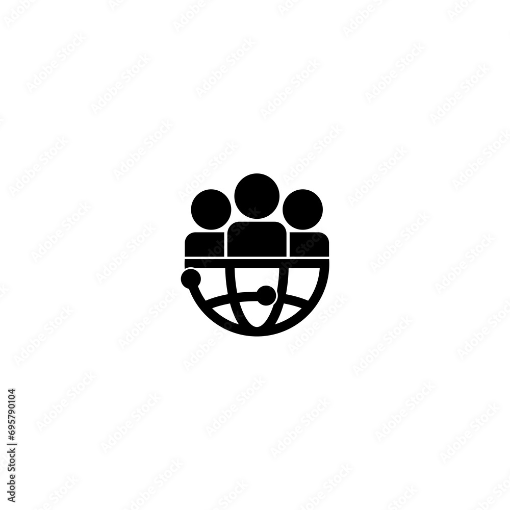 Social Media icon. Communication in the global computer networks on white background