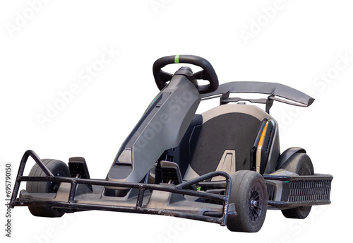white background of gokart car