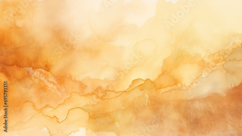 Gradient of light brown to golden yellow on silk satin photo