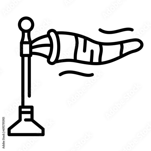 Windsock line icon