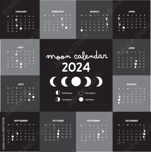 Moon calendar 2024