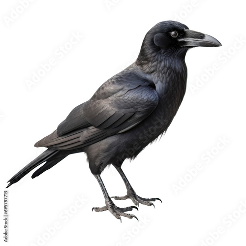 A raven, isoalted no background © Jürgen Fälchle