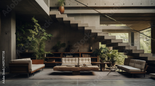 Brutalism interior architecture