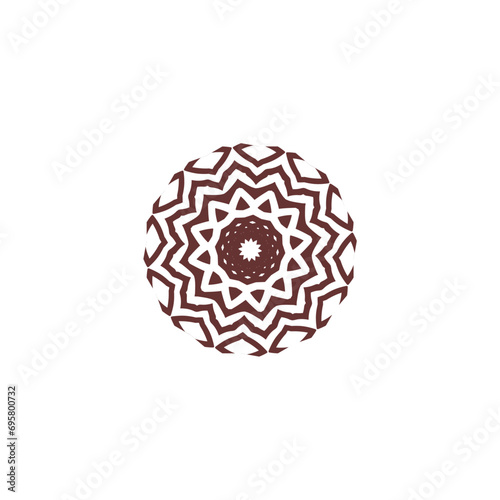 set of mandala poses in brown brown