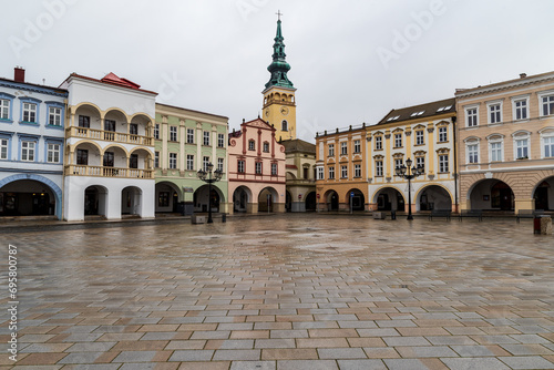 Masarykovo namesti square in NOvy Jicin city in Czech republic photo