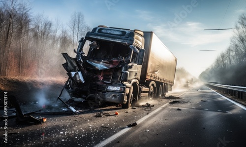A Devastating Semi Truck Accident on the Side of the Road